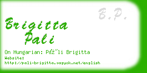 brigitta pali business card